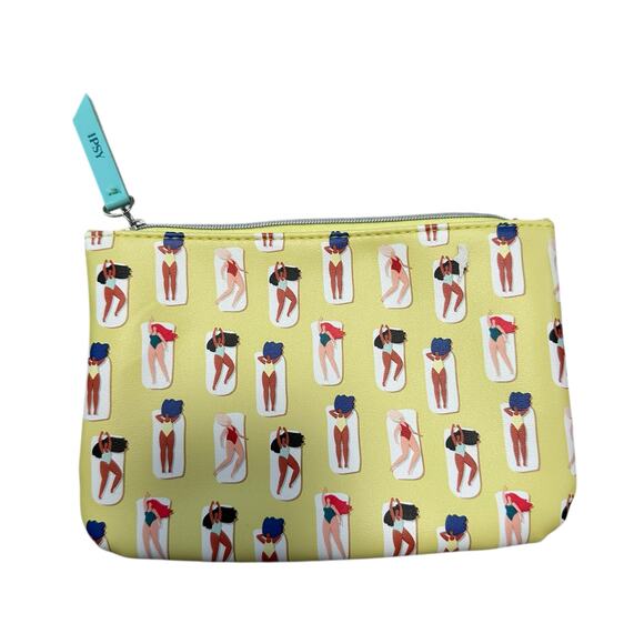 Ipsy Makeup Bag Yellow Celebrate Women Zipper Pouch Small Diverse Girl Power - Picture 2 of 5